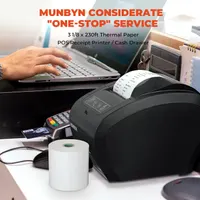 Чековый термопринтер 80мм MUNBYN, Wi-Fi LAN USB POS принтер с автообрезчиком — фото 3