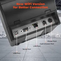 Чековый термопринтер 80мм MUNBYN, Wi-Fi LAN USB POS принтер с автообрезчиком — фото 7