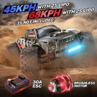 Радиоуправляемый внедорожник 1:14 DEERC, Бесщеточный мотор 70 км/ч, 4x4 Truggy, 2 АКБ — фото 8