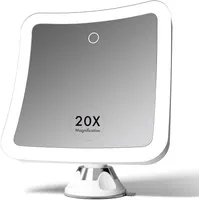 Косметичне дзеркало з LED підсвічуванням Fancii, Збільшення 20x, Акумуляторне 7"