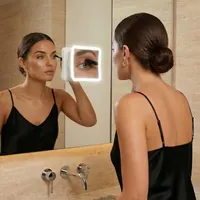 Косметичне дзеркало з LED підсвічуванням Fancii, Збільшення 20x, Акумуляторне 7" — фото 6