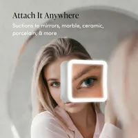 Косметичне дзеркало з LED підсвічуванням Fancii, Збільшення 20x, Акумуляторне 7" — фото 7