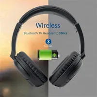Бездротові навушники для телевізора Bluetooth 5.3 Без бренду, Накладні, 30 годин, Чорні — фото 2