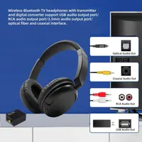 Бездротові навушники для телевізора Bluetooth 5.3 Без бренду, Накладні, 30 годин, Чорні — фото 4
