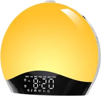 Световой будильник-ночник Togaga с имитацией рассвета, Bluetooth колонка, FM-радио