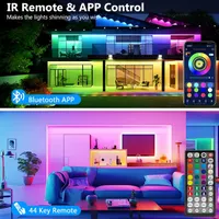 Розумна світлодіодна RGB стрічка 15 метрів Без бренду, Керування з телефону, Синхронізація з музикою — фото 7