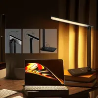 Настільна LED лампа joyshie з бездротовою зарядкою, USB порт, 5 режимів, Біла — фото 2