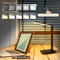 Настольная LED лампа joyshie с беспроводной зарядкой, USB порт, 5 режимов, Белая — фото 6