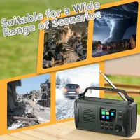 Екстрене радіо 20000mAh Без бренду, Bluetooth, DAB/FM, Динамо-машина, Сонячна панель — фото 5