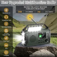 Экстренное радио 20000mAh Без бренду, Bluetooth, DAB/FM, Динамо-машина, Солнечная панель — фото 3