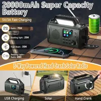 Экстренное радио 20000mAh Без бренду, Bluetooth, DAB/FM, Динамо-машина, Солнечная панель — фото 6