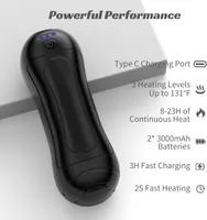 Циліндрична акумуляторна грілка для рук 2-в-1 Без бренду (6000mAh, 3 режими), Чорна