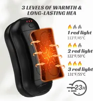 Цилиндрическая аккумуляторная грелка для рук 2-в-1 Без бренду (6000mAh, 3 режима), Черная — фото 3