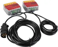 Комплект задних LED фонарей для прицепа 12V Без бренду (Кабель 7.5м, 7-pin), Влагозащитные (Без магнитов)