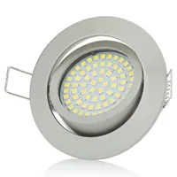 Einbaustrahler LED schwenkbar rund Chrom gebürstet 3,5W neutralweiß