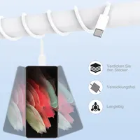 Быстрое сетевое зарядное устройство 25W (PD) Без бренду для Samsung Galaxy, Кабель Type-C 2 метра, Белое — фото 3