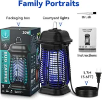 Bug Zapper Indoor Fly Traps with Powerful 20W Bulb Waterproof Electric Mosquito Killer for Home Backyard Yard Yard (100, Volt) — фото 6