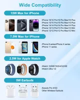 Складна бездротова зарядка 3-в-1 (MagSafe) 15W Без бренду, Для iPhone/Watch/AirPods, Біла — фото 6
