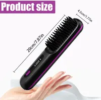 Беспроводная расческа-выпрямитель для волос Go Brush Pro, Ионизация, 3 режима, Аккумуляторная