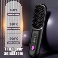 Беспроводная расческа-выпрямитель для волос Go Brush Pro, Ионизация, 3 режима, Аккумуляторная — фото 6