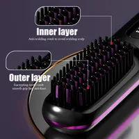 Беспроводная расческа-выпрямитель для волос Go Brush Pro, Ионизация, 3 режима, Аккумуляторная — фото 7