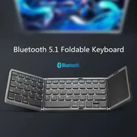 Складана Bluetooth клавіатура FATASH з тачпадом, Бездротова, Акумуляторна, Чорна — фото 5