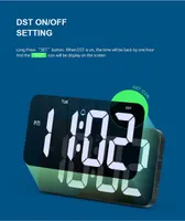 Большие настенные цифровые LED часы EternaHora (10.8"), С датой, Автояркость, Черные — фото 3