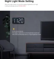 Большие настенные цифровые LED часы EternaHora (10.8"), С датой, Автояркость, Черные — фото 4