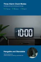 Великий настінний цифровий LED годинник EternaHora (10.8"), З датою, Автояскравість, Чорний — фото 8