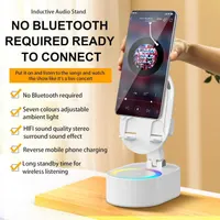 Багатофункціональна Bluetooth колонка AKLLCCR 5в1 (Бездротова зарядка, Нічник, Підставка), 3000mAh, Біла — фото 5