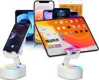 Многофункциональная Bluetooth колонка AKLLCCR 5в1 (Беспроводная зарядка, Ночник, Подставка), 3000mAh, Белая — фото 2