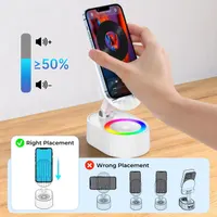 Многофункциональная Bluetooth колонка AKLLCCR 5в1 (Беспроводная зарядка, Ночник, Подставка), 3000mAh, Белая — фото 4