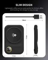 Настольный USB-подогреватель для кружки Zonopy, 3 температурных режима (45/55/65°C), Сенсорный — фото 4