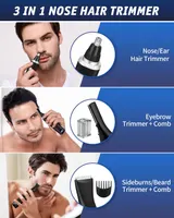 Триммер для носа и ушей 3в1 Без бренду, Аккумуляторный (USB), Водонепроницаемый IPX7 — фото 2