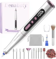 Профессиональный аккумуляторный фрезер для маникюра Denabuty DN-2402 (35000 об/мин), 13 насадок