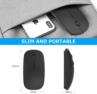 Беспроводная мышь Bluetooth 4.0 / 2.4G Без бренду, Аккумуляторная, Бесшумная, Черная — фото 5