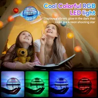 Flying Ball Toys, Globe 360°Rotating Hand Controlled Flying Toy, Magic Led Lights up Ball, Mini Drone Flying Toys Gift for Kids and Adults (blue) — фото 4