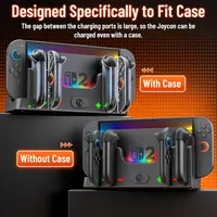 Switch 2 Controller Charger Station with 6 RGB Light Modes, Compatible with Nintendo Switch 2 Joy-con, Charges 6 Joycons & LED Indicator — фото 2