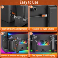 Switch 2 Controller Charger Station with 6 RGB Light Modes, Compatible with Nintendo Switch 2 Joy-con, Charges 6 Joycons & LED Indicator — фото 5