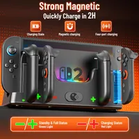 Зарядная станция Wenocally для 6 контроллеров Nintendo Switch 2 Joy-con, С RGB подсветкой — фото 3
