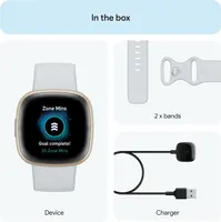 Розумний смарт-годинник Fitbit Sense 2 (Blue Mist/Pale Gold), Фітнес-трекер з GPS та ЕКГ БВ — фото 3