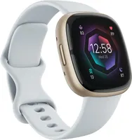Умные смарт-часы Fitbit Sense 2 (Blue Mist/Pale Gold), Фитнес-трекер с GPS и ЭКГ БУ — фото 2