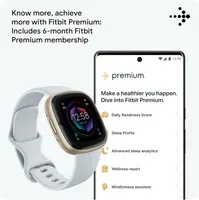 Умные смарт-часы Fitbit Sense 2 (Blue Mist/Pale Gold), Фитнес-трекер с GPS и ЭКГ БУ — фото 4
