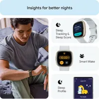 Умные смарт-часы Fitbit Sense 2 (Blue Mist/Pale Gold), Фитнес-трекер с GPS и ЭКГ БУ — фото 5