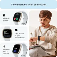 Умные смарт-часы Fitbit Sense 2 (Blue Mist/Pale Gold), Фитнес-трекер с GPS и ЭКГ БУ — фото 6