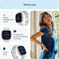 Умные смарт-часы Fitbit Sense 2 (Blue Mist/Pale Gold), Фитнес-трекер с GPS и ЭКГ БУ — фото 7