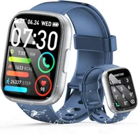 Смарт-годинник 1.95" Без бренду з Bluetooth дзвінками, Фітнес-трекер IP68, Темно-синій — фото 7