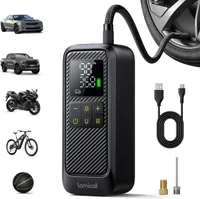 Портативний автокомпресор Lamicall 150 PSI, Електричний насос для шин з LED екраном — фото 4
