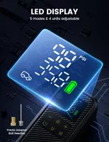 Портативний автокомпресор Lamicall 150 PSI, Електричний насос для шин з LED екраном — фото 5