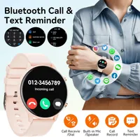 Женские смарт-часы ASVIL G20 (1.32", Звонки Bluetooth), Фитнес-трекер IP68, Розовые — фото 2
